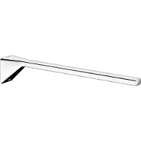 Keuco ROSE Handdoekhouder om vast te lijmen of te boren, made in Germany, van metaal, hoogglans chroom, met één arm, stevig, 45 cm, lijmset inbegrepen, voor badkamer en gastentoilet, wandmontage