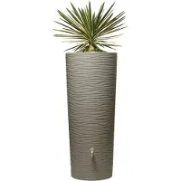 Garantia NATURA 2-in-1 Regenopslag, Regenvat, Regenopslag 350 liter, 62x62x150 cm (L x B x H), Sahara crème; 326152