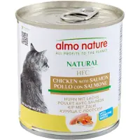 Almo nature HFC Natural kip met zalm natvoer kat (280 g) 12 x 280 g