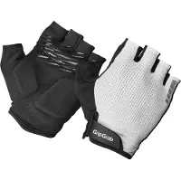 Gripgrab - EXPLR Padded Korte Vinger Zomer Fietshandschoenen met Padding - Unisex - Wit