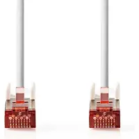 Nedis CAT6 Netwerkkabel - RJ45 Male - RJ45 Male - S/FTP - 1.50 m - Rond - LSZH - Wit - Label