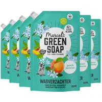 Marcel's Green Soap Wasverzachter Navulling - Perzik & Jasmijn - 6 x 750ml - 180 wasbeurten