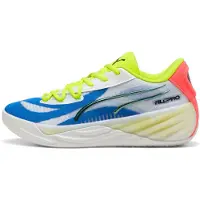 Puma All-Pro NITRO basketbalschoenen uniseks, Roze/Geel/Wit, Maat 53,5