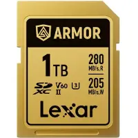 Lexar 1tb Sdxc Armor Gold Uhs-ii V60 Ip68 Stainless Steel R280/w205mb/s