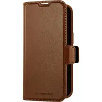 dbramante1928 Oslo Pro Bookcase voor de Apple iPhone 17e / 16e - Dark Tan