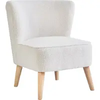 Beliani ALVEN - Fauteuil - Gebroken wit - Bouclé