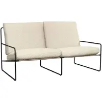 Ferm Living Desert 2-zitsbank voor buiten Pure Bouclé Off-White | Black