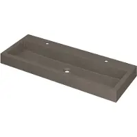 Ink Wastafel Momento Quartz met 2 kraangaten 120 cm x 45 cm x 9 cm Quartz beton 3421442