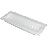 Ink Wastafel Faktor polystone centraal zonder kraangat 120 cm x 45 cm x 1,5 cm Glans wit 3407020
