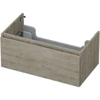 Ink Onderkast 1 lade greeploos met houten keerlijst 80 cm x 45 cm x 35 cm Greige eiken 1257529