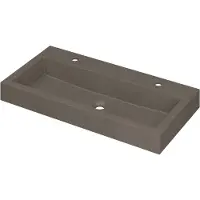Ink Wastafel Momento Quartz met 2 kraangaten 90 cm x 45 cm x 9 cm Quartz beton 3421422