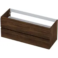 Ink Onderkast 2 laden greeploos met houten keerlijst 120 cm x 45 cm x 52 cm Koper eiken 1257160