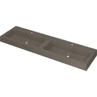 Ink wastafel momento quartz met 2 kraangaten 160 cmx45 cmx9 cm quartz beton 3421461