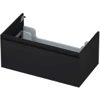 Ink Onderkast 1 lade greeploos gelakt 45gr 80 cm x 45 cm x 35 cm Mat zwart 1240176