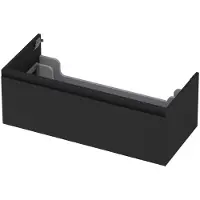 Ink Onderkast 1 lade greeploos gelakt 45gr 100 cm x 45 cm x 35 cm Mat zwart 1240136