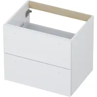 Ink Onderkast 2 laden met grepen gelakt 60 cm x 45 cm x 52 cm Hoogglans wit 1101012