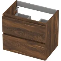 Ink Onderkast 2 laden greeploos met houten keerlijst 60 cm x 40 cm x 52 cm Noten 1257007