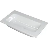 Ink wastafel faktor polystone centraal zonder kraangat 80 cmx45 cmx1,5 cm glans wit 3407000