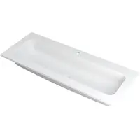 Ink wastafel faktor polystone centraal met 1 kraangat 120 cmx45 cmx1,5 cm mat wit 3407221