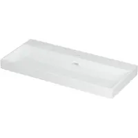 Ink Wastafel urban porselein met 1 kraangat 100 cmx45 cmx8 cm glans wit 0201061