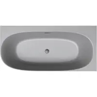 Riho Half vrijstaand ligbad phatos corner 170x80x57 cm links incl. Pop up waste, sifon en afvoer stone grey