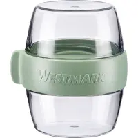 Westmark pocket box Mini, praktisch maaltijdbakje voor onderweg, ideaal voor yoghurt, fruit, snacks, 400 ml (2 x 200 ml), BPA-vrij, muntgroen