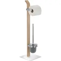 Wenko Staande wc-garnituur Samona Nature, wc-borstelhouder
