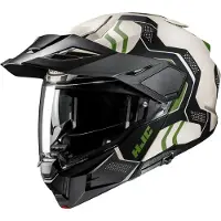 HJC i80 Velly Zwart Wit Groen Adventure Motorhelm Maat XS