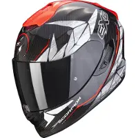 Scorpion EXO-1400 EVO CARBON AIR ARANEA helm, zwart/neonrood, maat XXL
