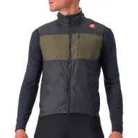 Castelli Unlimited Puffy Windbreaker Mouwloos Vest Zwart/Bruin