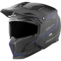 Bogotto Radic WN-ST 22.06 Zwart Blauw Jethelm Maat S