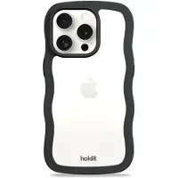 Holdit Wavy Case voor de Apple iPhone 14 Pro - Black / Transparent