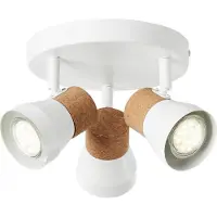 Brilliant Moka - Plafondlamp - 3xGU10 - Mat Wit