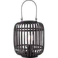 Brilliant Tafellamp Woodrow Bamboe Zwart E27