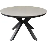 AVH-Collectie Samantha dining tuintafel 120xH75 cm rond antraciet keramisch blad