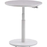 AVH-Collectie San Sebastian verstelbare bijzettafel 59xH45-65 cm rond aluminium sintered stone latte
