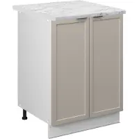 Vicco Fame-Line Keukenonderkast – 60 cm, WB Marmer GrijsBeige