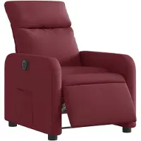 vidaXL Fauteuil verstelbaar elektrisch stof wijnrood