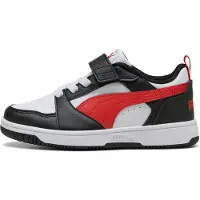 Puma Rebound V6 Low Sneakers AC+ Kids Wit Zwart
