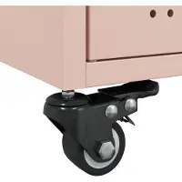 vidaXL Salontafel 68x50x43,5 cm staal roze