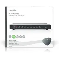 Nedis 8-Poorts HDMI splitter 8x HDMI Output 4K@30Hz 3.4 Gbps Metaal Antraciet