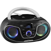 Trevi CMP588 - Draagbare Radio - FM DAB+ Bluetooth AUX-in USB LED-verlichting - Zwart