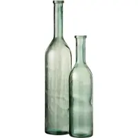 J-Line 12087 Vaas Cancun Glas Groen Large - 21 x 21 x 101 cm