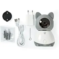 Nedis SmartLife Camera voor binnen | Wi-Fi | Full HD 1080p | Kiep en kantel | Grijs/Wit