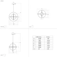 Eglo 39893 Retornio Hanglamp Staal Zwart/Kunststof Wit - 44W/6200LM/3000K