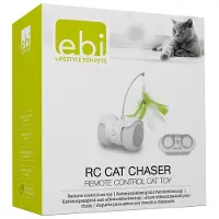 Ebi - Speelgoed Voor Dieren - Kat - Rc Cat Chaser 11x11x7,3cm Wit/groen - 1st