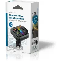Nedis FM-Audiotransmitter voor Auto | Gefixeerd | Handsfree bellen | 1 " | Amber-Scherm | Bluetooth | PD 18 W / PD 24 W | Snelladen | Bass boost | Google Assistant / Siri | Zwart - CATR2024BK