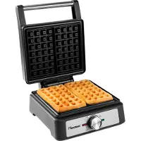 Bestron Wafelijzer - AWM100BL - 1600W - 2 wafels - Anti aanbaklaag - Zilver/Zwart - 5 jaar garantie