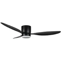 Ylumen Plafondventilator Brezza 3 blad 132 cm met verlichting zwart