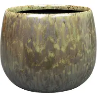 Praxis Bloempot Odile - Keramiek - Groen - Diam.21xh17cm